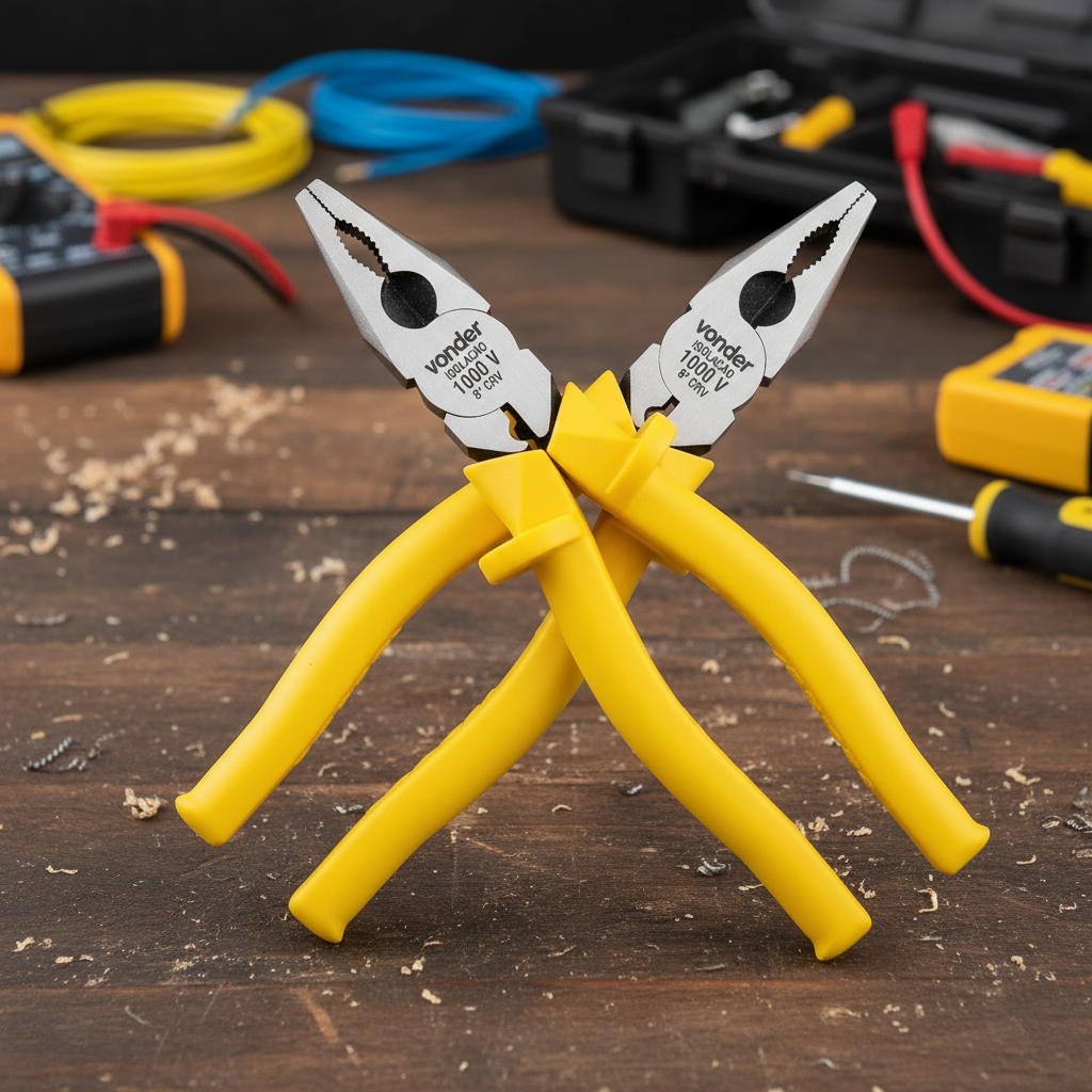 VONDER คีมฉนวนอเนกประสงค์ 8 นิ้ว 1000V สําหรับงานไฟฟ้ามืออาชีพ