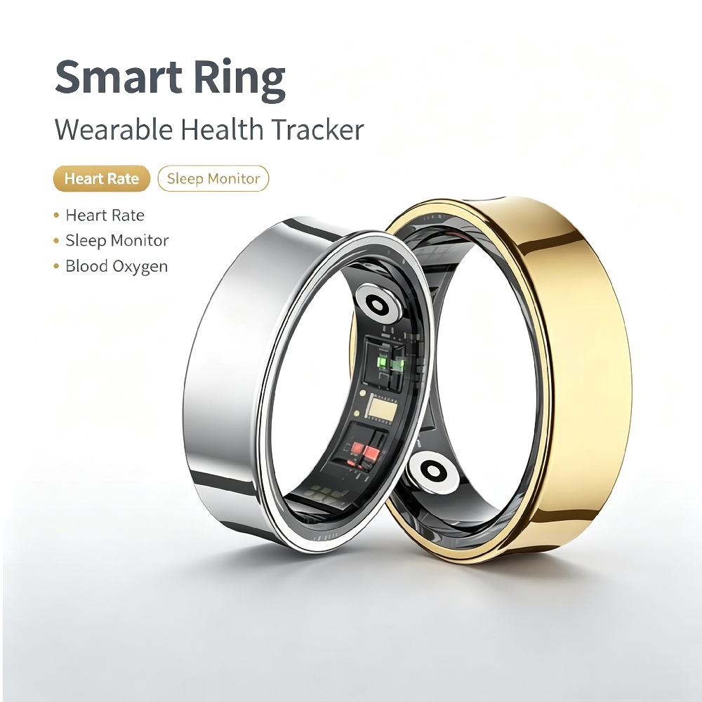 สมาร์ทริง TechLife Smart Ring รุ่น R09 วัดอัตราการเต้นของหัวใจ วัดออกซิเจนในเลือด กันน้ําลึก 5ATM