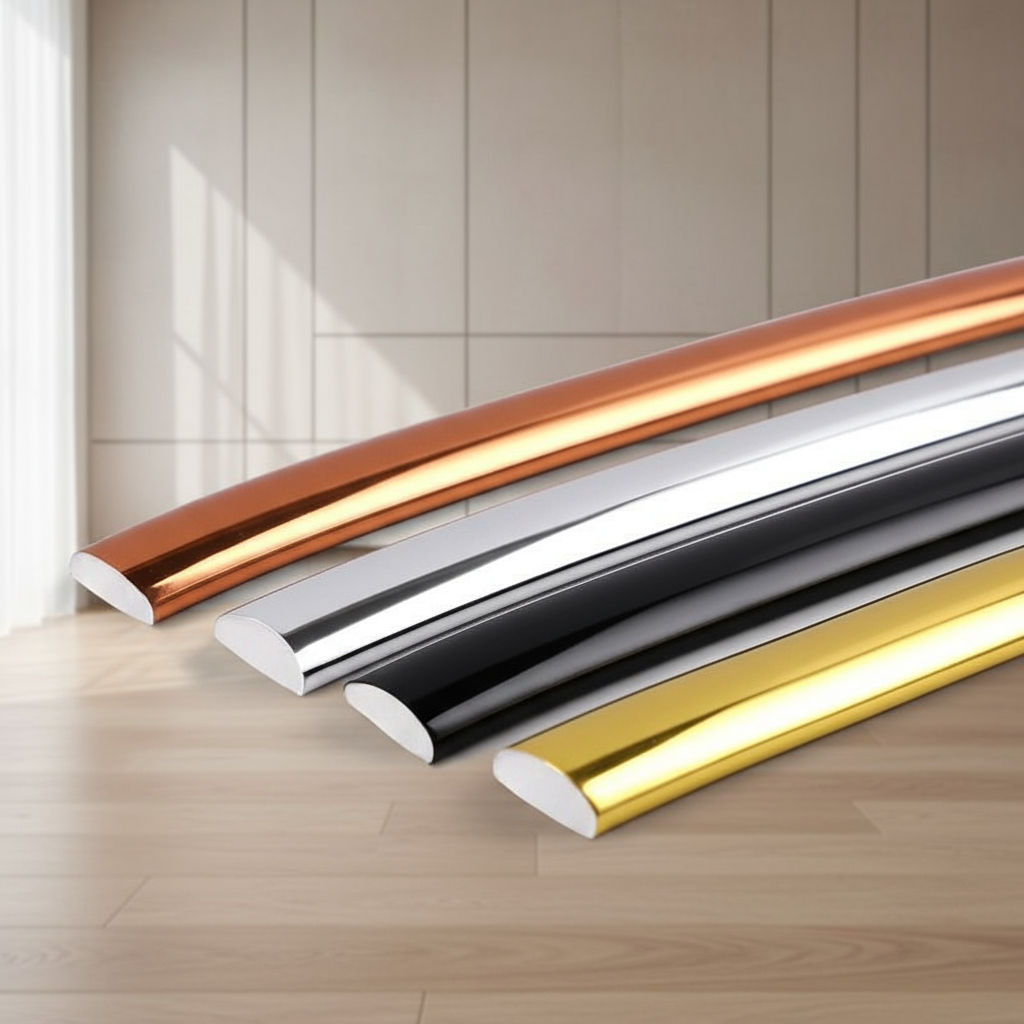 ขอบ PVC ติดด้วยตนเอง 1 เมตร สําหรับกรอบรูปกระจก ตกแต่งผนัง เส้นโลหะ แถบตกแต่ง พื้นหลัง ออกแบบเพดาน