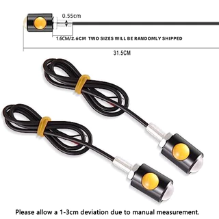 2PCS รถจักรยานยนต์ Mini LED ไฟเลี้ยวด้านข้าง Universal ตัวบ่งชี้สําหรับ Yamaha LC Y15 Y16 R15 R25 & Honda ADV RS150