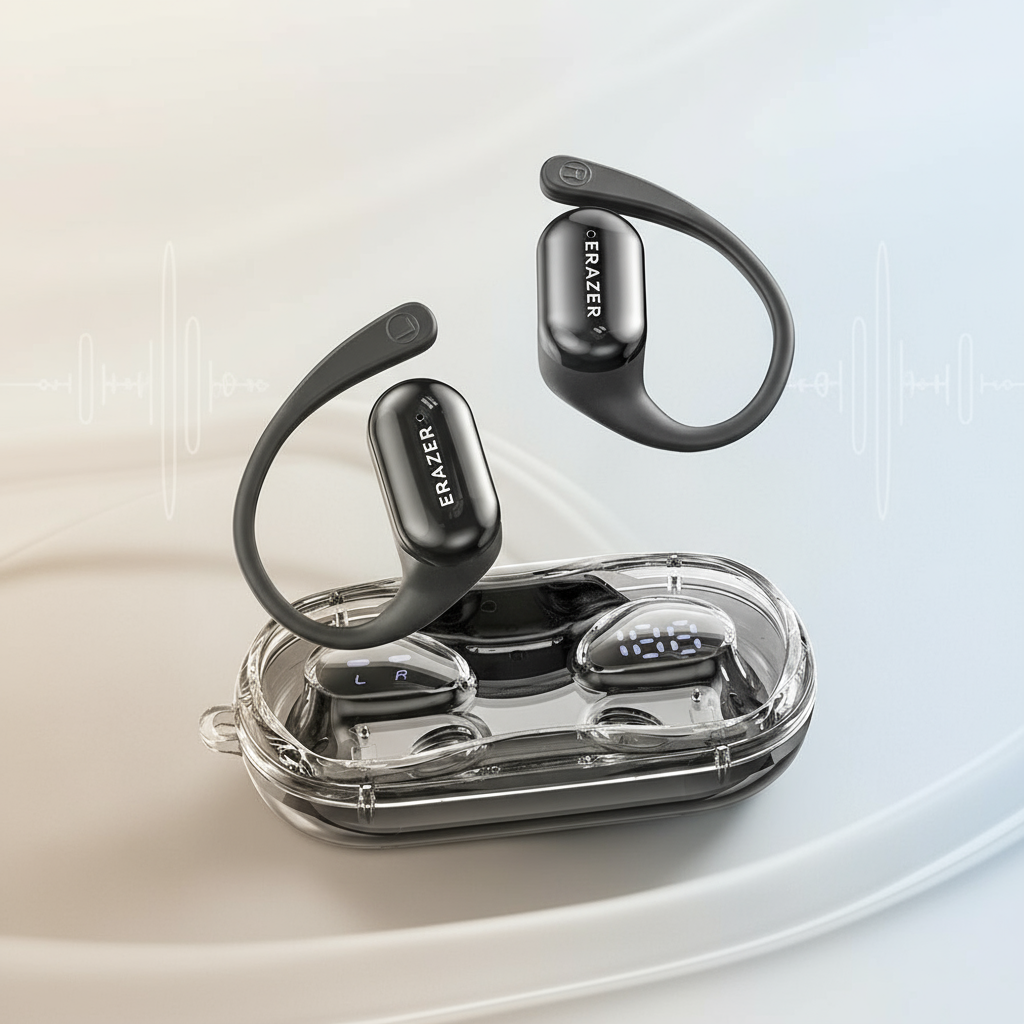 หูฟังบลูทูธ Erazer XF56 AI Translation Earbuds Bluetooth 6.0 135 ภาษา หูฟังแบบเปิดหูสําหรับกีฬา จอแส