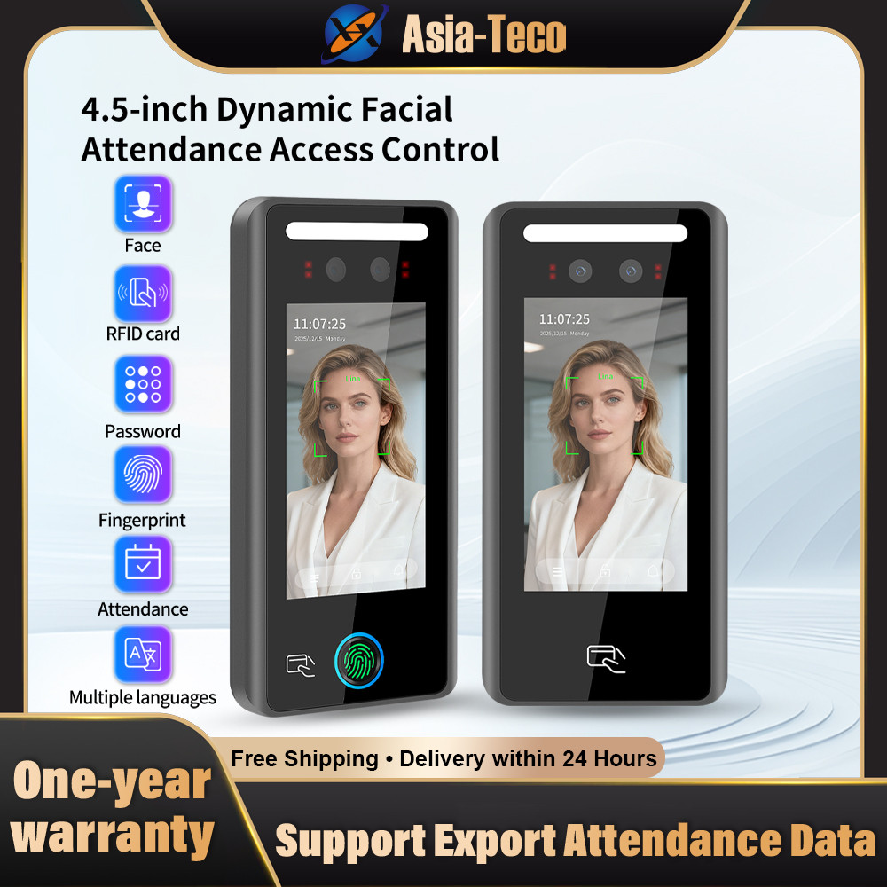 ระบบควบคุมการเข้าออกการจดจําใบหน้า, 4.5 นิ้ว Multilingual 125KHz Wg26/34 เครื่องอ่านการ์ดสําหรับพนัก