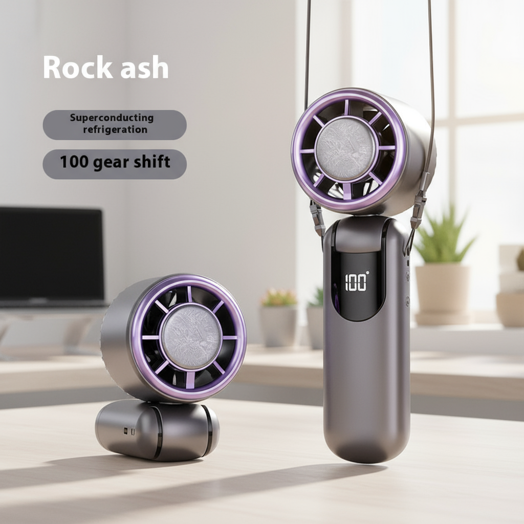 พัดลมมือถือแบบพกพา DS23 พร้อมแรงลมเทอร์โบและแบตเตอรี่ 8000mAh