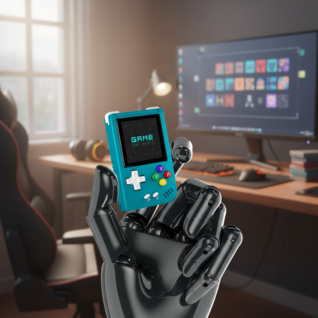 ANBERNIC RG Nano คอนโซลเกมย้อนยุคขนาดเล็กหน้าจอ IPS ขนาด 1.54 นิ้ว การ์ด TF 64G เครื่องเล่นแบบพกพา