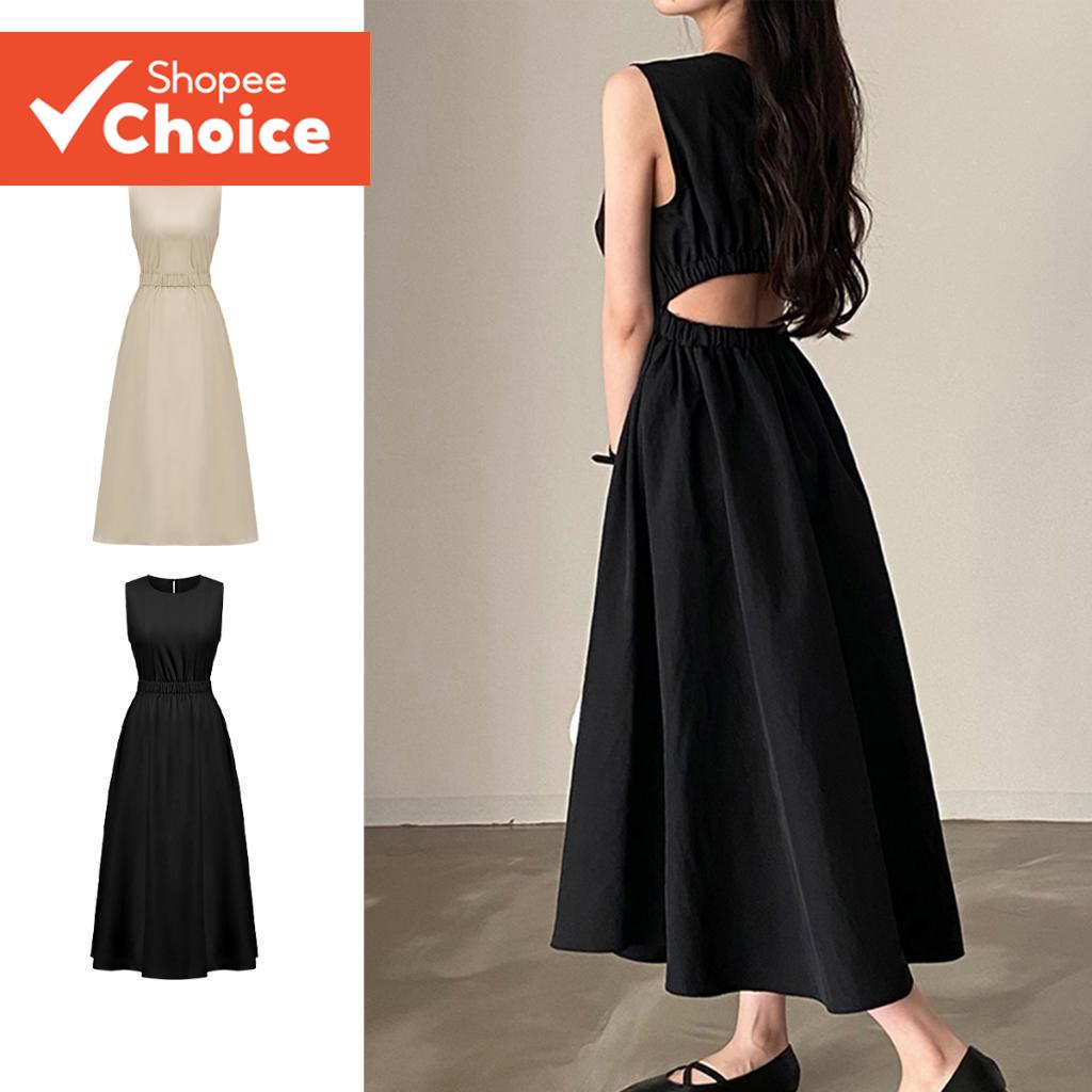 ชุดเดรสปาร์ตี้ผู้หญิงธรรมดาเปลือย -เอวยางยืด -ชุดบอล L77ED270 (หลากสี)