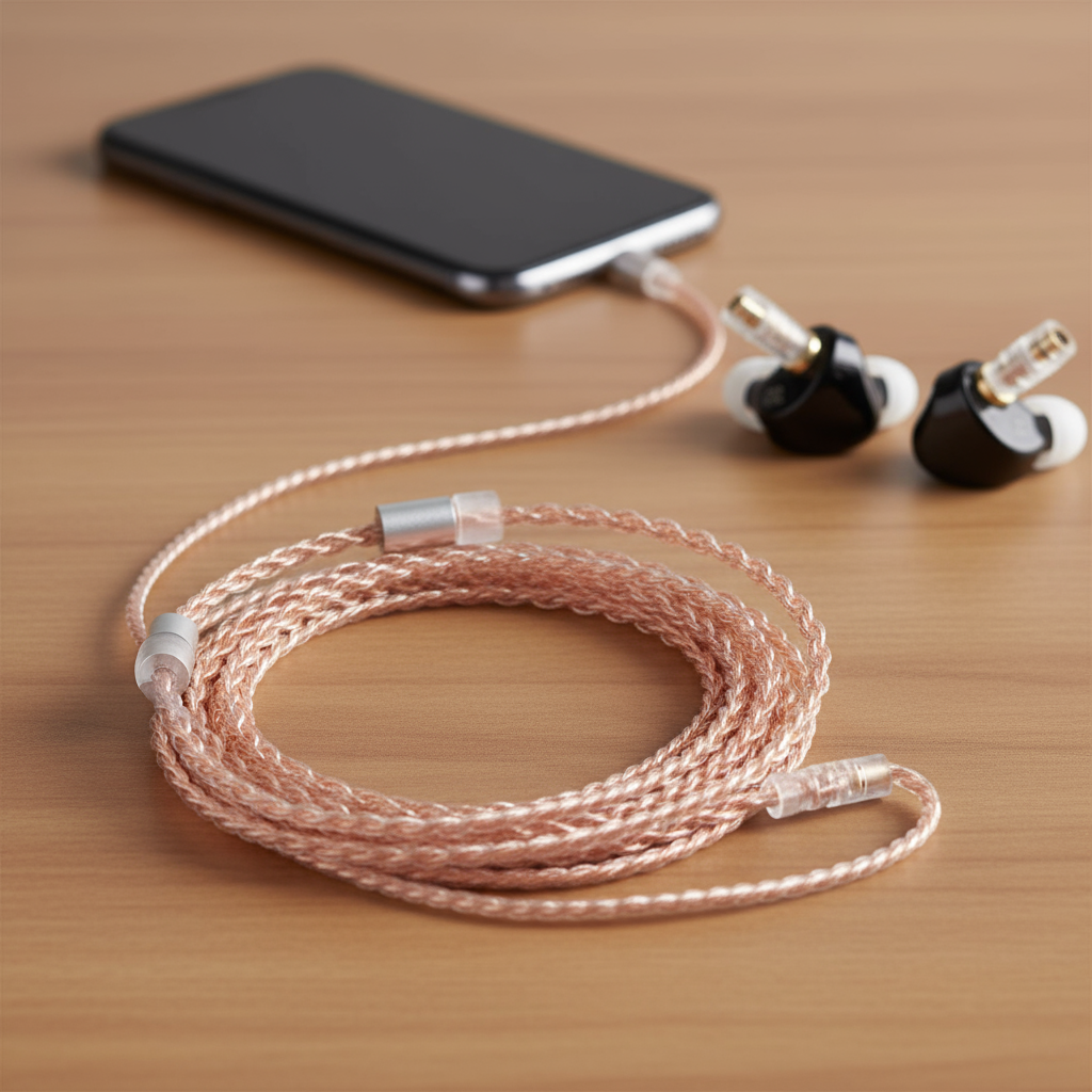 สายเคเบิลเปลี่ยน KBEAR 2PIN MMCX QDC TFZ 4 แกน ทองแดงบริสุทธิ์ พร้อมหัวปลั๊ก 3.5 มม. สําหรับ KZ ZST ZSN PRO X EDX PRO ZS10 PRO DQS AS10 CCA CRA C10 KS1 KS2
