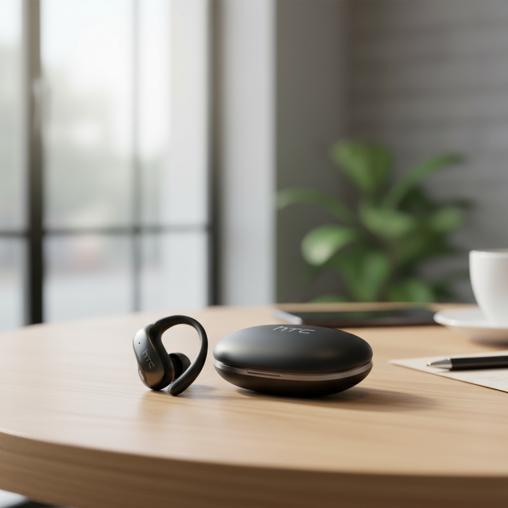 HTC NE19 หูฟังไร้สายเอียร์บัดแปลภาษาด้วย AI รองรับ Bluetooth 5.4 135 ภาษา หูฟังสเตอริโอ HiFi พร้อมไม