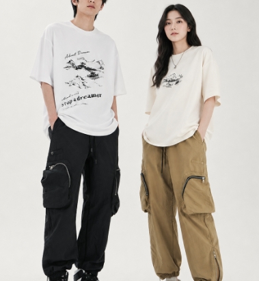 Quick Dry Lightweight Cargo Joggers Multi Pocket Drawstring Athletic Unisex Casual