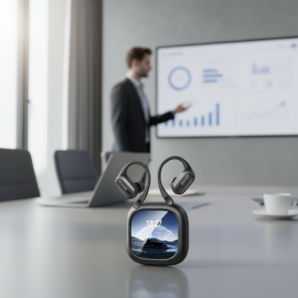 ERAZER XF38 หูฟังเอียร์บัดแปลภาษา AI พร้อมหน้าจอสัมผัส รองรับการแปลภาษา 135 ภาษา กันน้ํา มีไมโครโฟน 