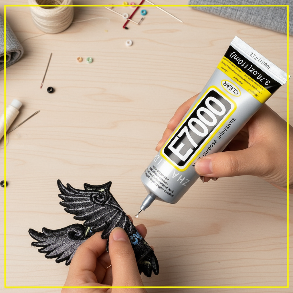 กาวผ้า ZHANLIDA E7000 110ML กาวใสแบบนุ่มสําหรับงาน DIY เสื้อผ้า ชุดแต่งงาน ติดเพชร กันน้ํา