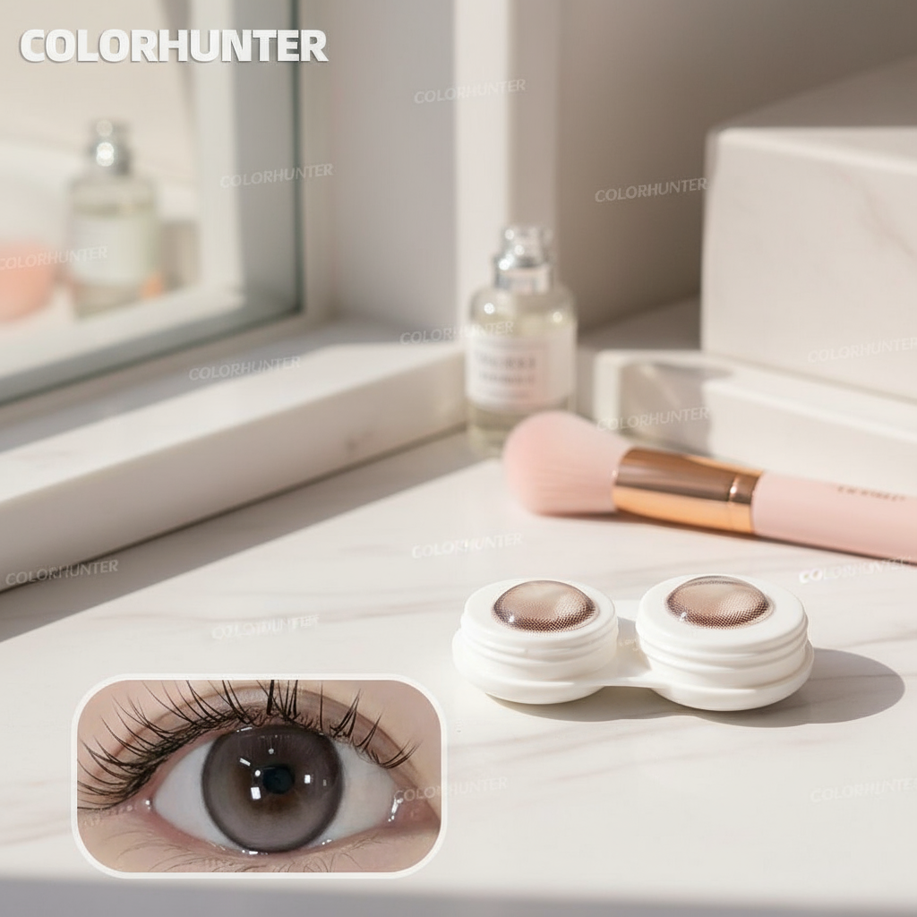 COLORHUNTER ชุด 2 ชิ้น คอนแทคเลนส์สีดํา G2 ขนาด 14.2 มม. ใส่ได้ 1 ปี เกรด 0-5.00