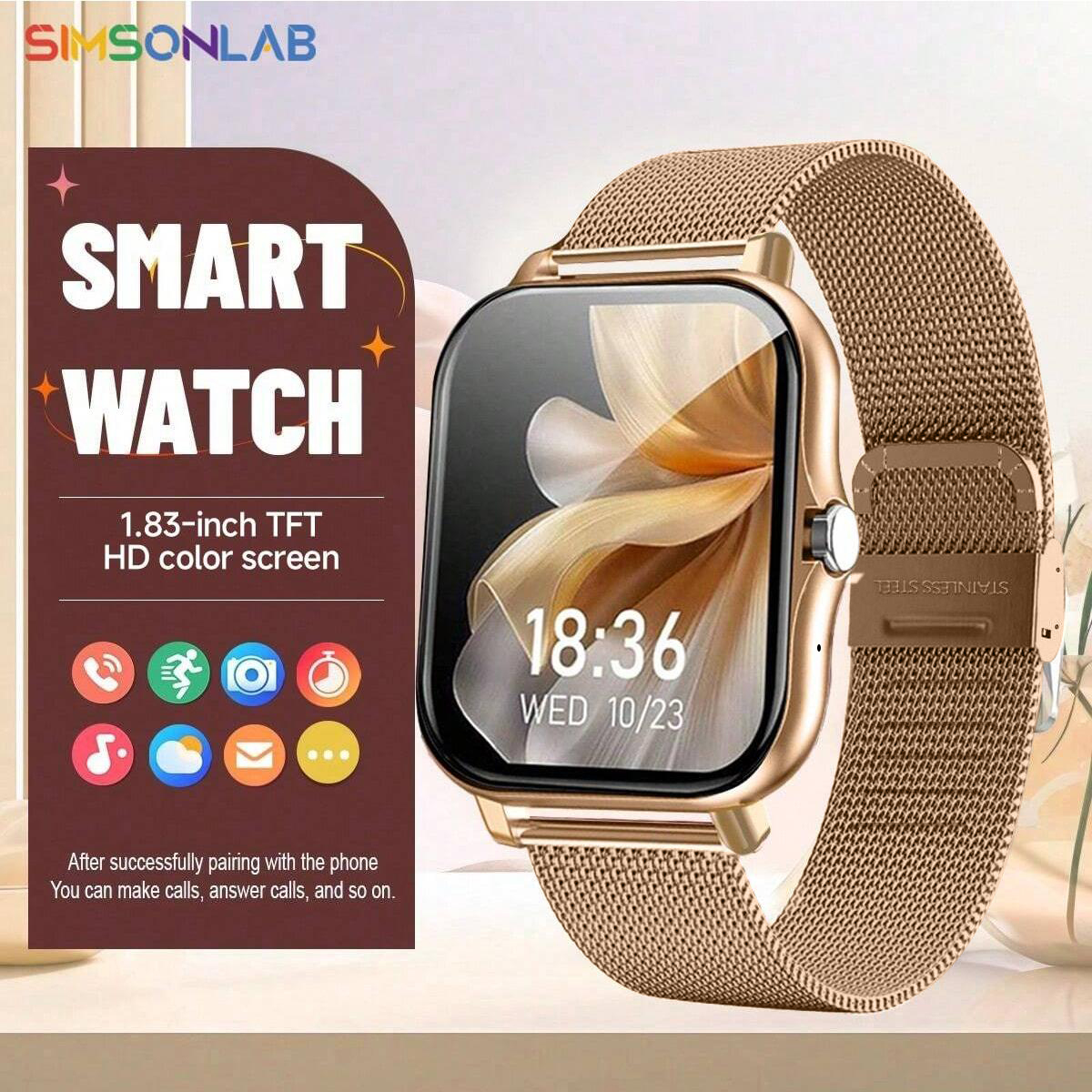 สมาร์ทวอท์ช 2025 บลูทูธ Call Fitness Tracker ผู้ชายผู้หญิงของขวัญสําหรับ Android iOS