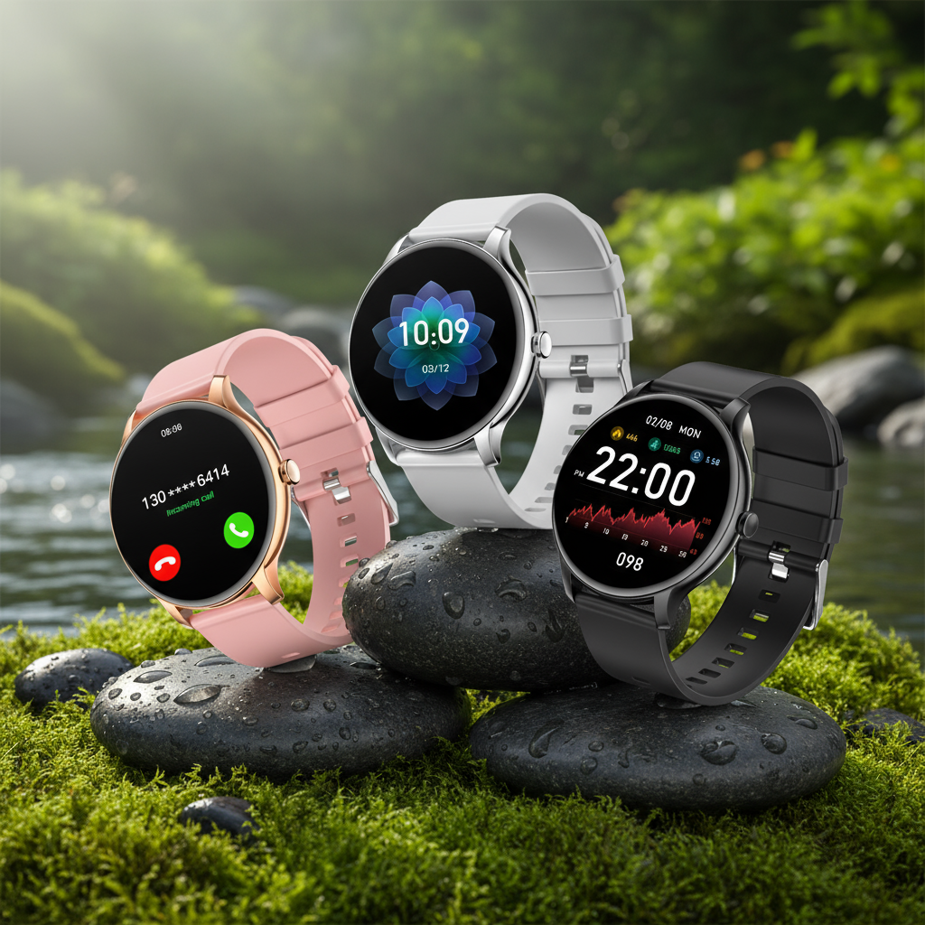 LAXASFIT 2025 นาฬิกาสมาร์ทวอทช์สําหรับผู้หญิงและผู้ชาย ติดตามการออกกําลังกายพร้อมเครื่องวัดอัตราการเ