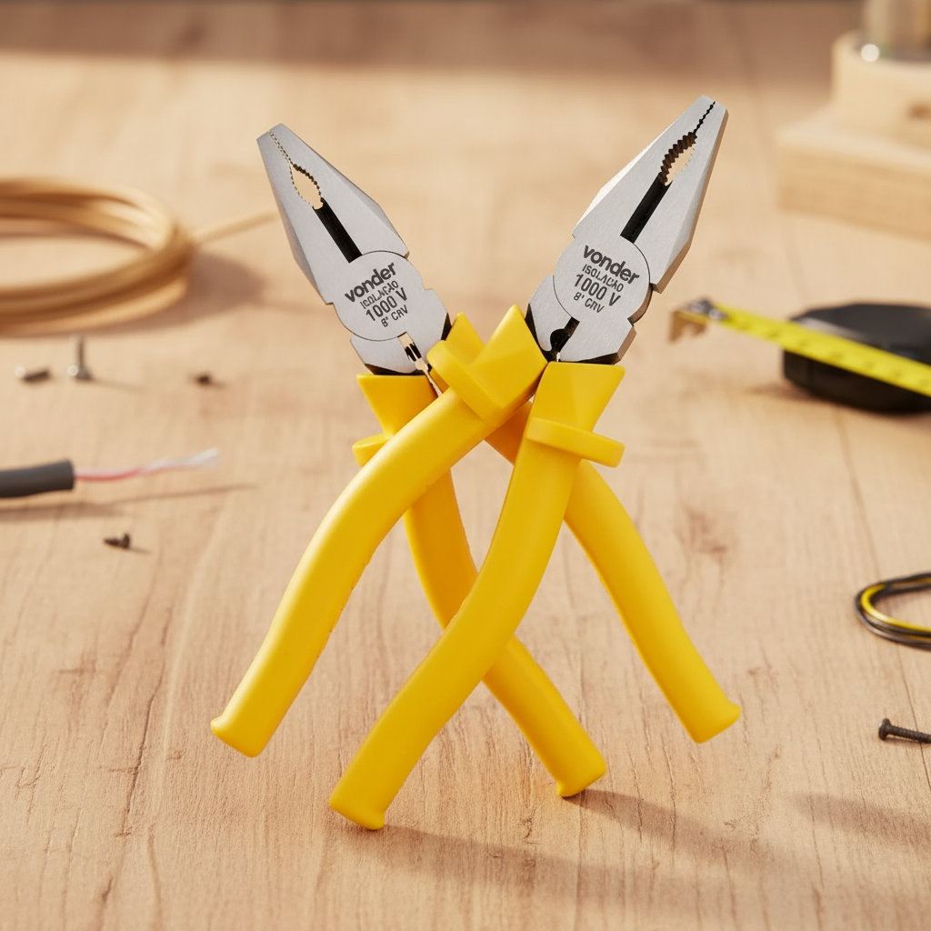 VONDER คีมอเนกประสงค์ฉนวนไฟฟ้า 1000V ขนาด 8 นิ้ว เครื่องมือสําหรับช่างไฟฟ้า