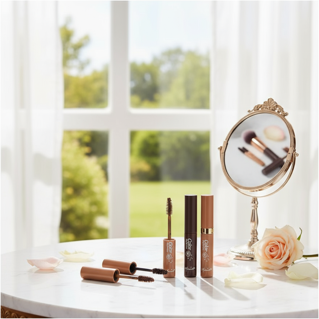 NOVO มาสคาร่าคิ้ว 3 มิติ - กันน้ํา แห้งเร็ว ติดทนนาน