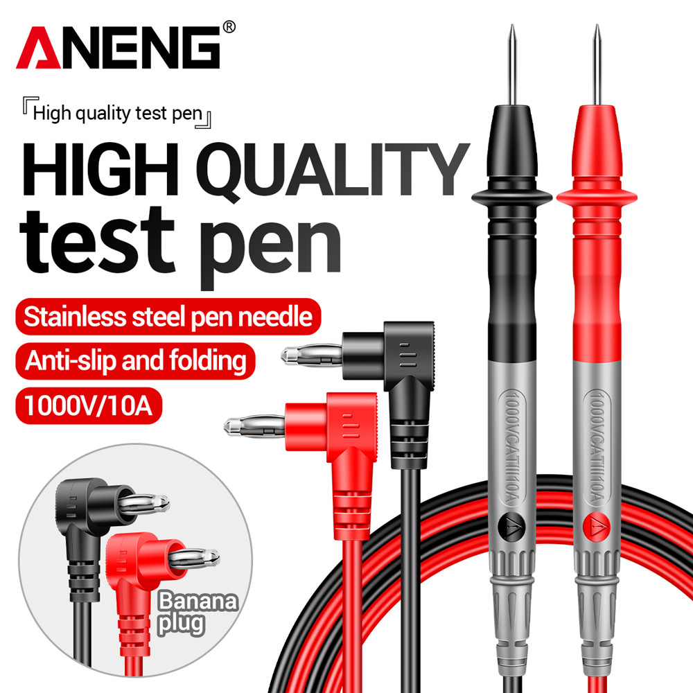 ANENG One ชุด PT840 Premium Test Lead Kit, 1000V 10A มัลติมิเตอร์ Probes พร้อมเข็ม Pins และสายเคเบิลแบบยืดหยุ่นสําหรับการทดสอบ Electronics