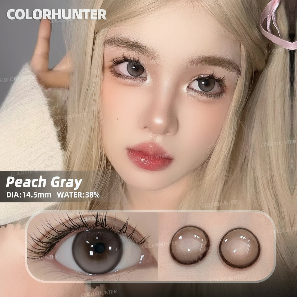 COLORHUNTER 2 ชิ้น คอนแทคเลนส์ G2 สีดํา ขนาด 14.2 มม. ใช้งานได้ 1 ปี ค่าสายตา -0.00 ถึง -5.00