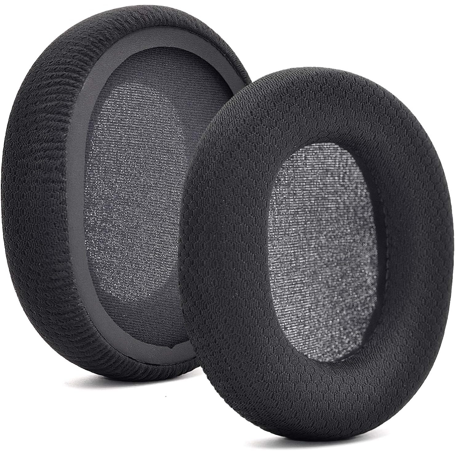  แผ่นรองหูฟังผ้าสีดําสําหรับ SteelSeries Arctis 3 5 7 9 1 Pro แผ่นรองหูฟังสําหรับเปลี่ยนสําหรับหูฟังเกมมิ่ง