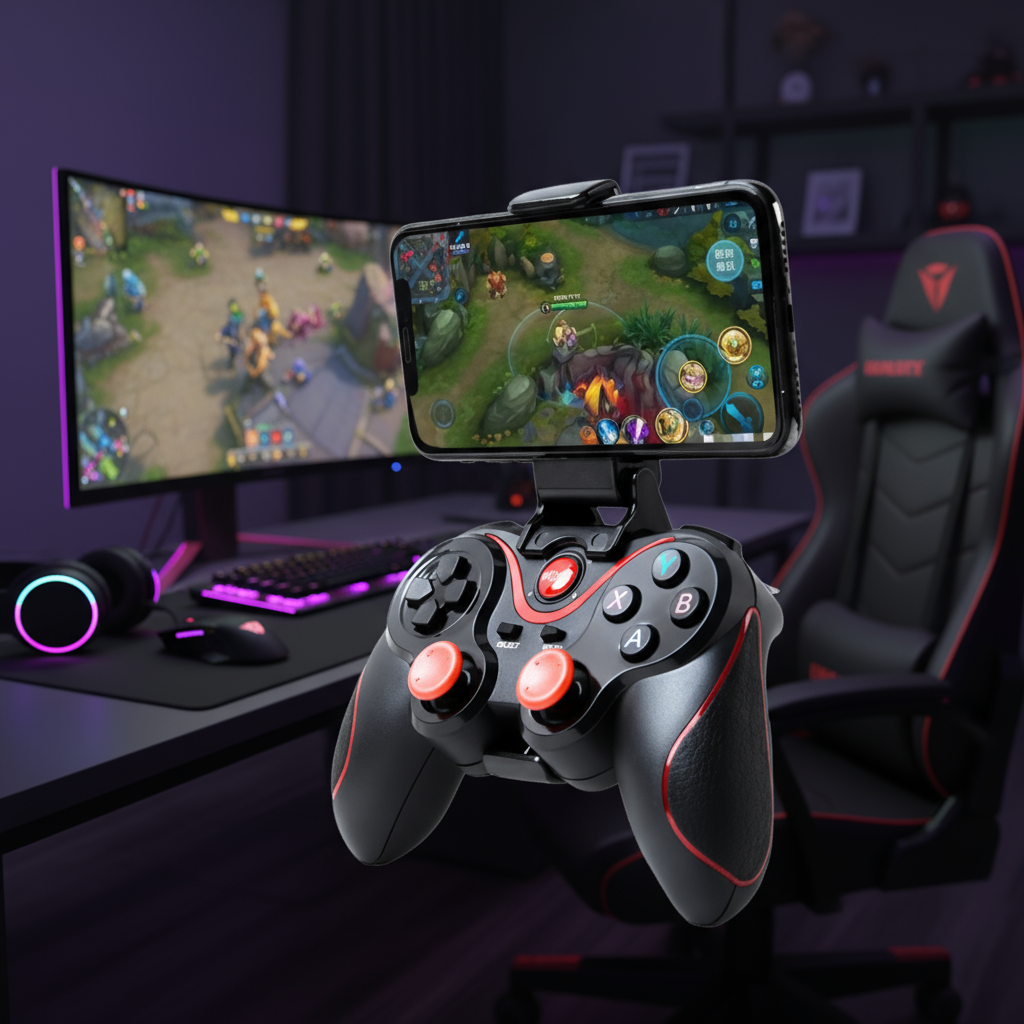 ตัวควบคุมเกมไร้สาย X3 รองรับ Android, iOS, PC, TV Box พร้อมฟังก์ชัน OTG Converter