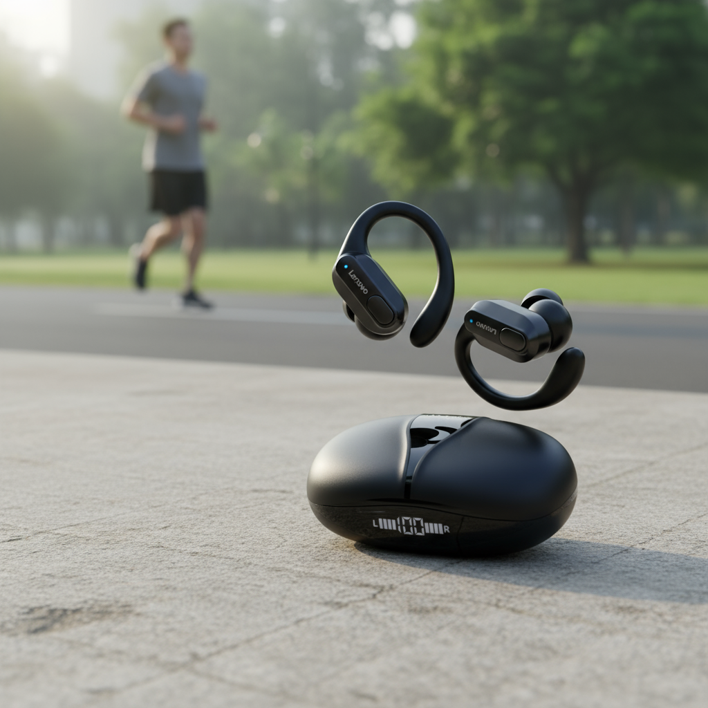 หูฟังบลูทูธไร้สาย Lenovo XT80 TWS HiFi LED Display พร้อมไมโครโฟน สําหรับออกกําลังกาย