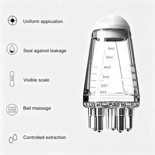 Liquid-Guide Scalp Applicator, Roller Ball Massage สําหรับเซรั่มปลูกผม, แอพพลิเคชั่นที่แม่นยํา, เครื่องมือดูแลทางการแพทย์