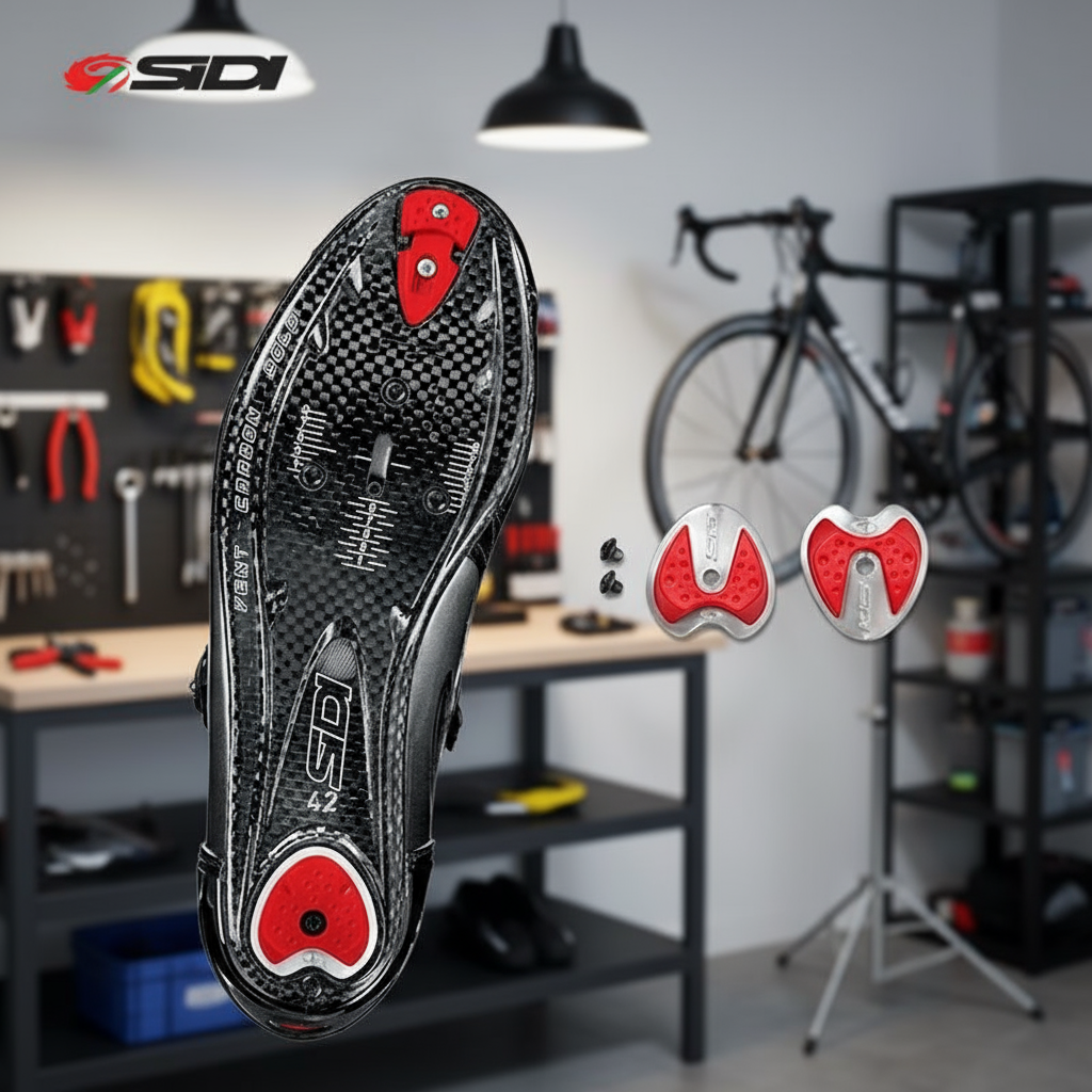 รองเท้าล็อคจักรยานเสือหมอบ Sidi Shot Wire รองเท้าล็อคส้นพร้อมคลีตสํารอง เหมาะสําหรับรองเท้า Sidi ทุก