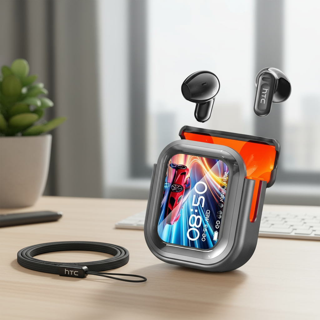 หูฟังบลูทูธ HTC NE20 พร้อม AI 6.0 รองรับการแปลภาษาแบบเรียลไทม์, หน้าจอ LED อัจฉริยะ, ระบบเสียง HiFi 