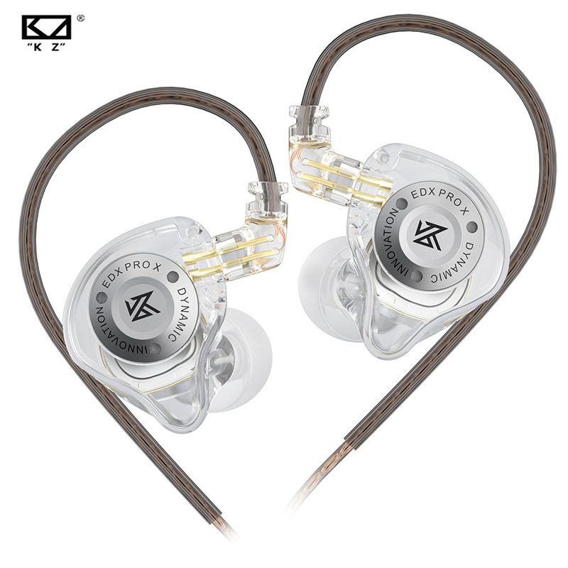 หูฟังอินเอียร์ไดนามิกเบสแน่นตัดเสียงรบกวนสําหรับฟังเพลงและกีฬา KZ EDX PRO X สายถอดได้ 2 พิน ใช้กับ K