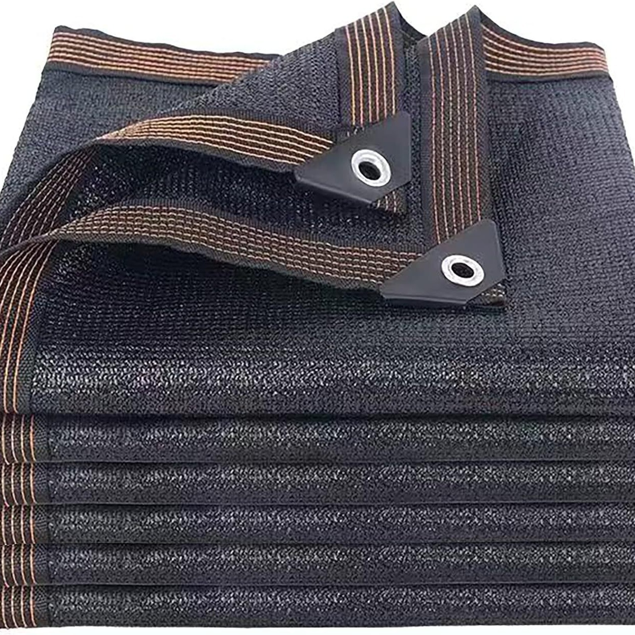 ตาข่ายกันแดดสีดํา 70% ขนาด 6x3 ฟุต พร้อมห่วงสําหรับแขวน สําหรับสวน Pergola กลางแจ้ง ลานบ้าน ดอกไม้ ก