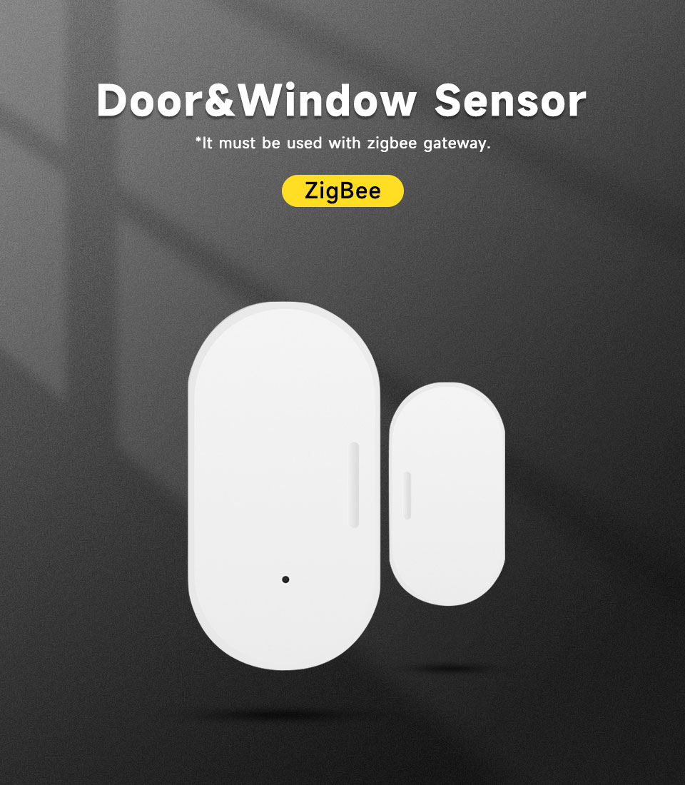 Home Security Alarm สําหรับ Tuya Zigbee ประตูหน้าต่างเซนเซอร์เปิดปิดเครื่องตรวจจับสมาร์ท Burglar ประตู Sensor ทํางานร่วมกับ Alexa