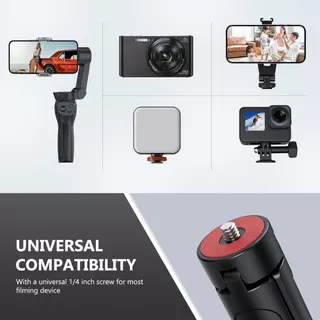 Uurig TP05 ขยายมินิกล้องขาตั้งกล้อง,แบบพกพา Selfie Stick Handle Grip เดสก์ท็อปเว็บแคมขาตั้ง 1/4 "สกรูสําหรับ DSLR เว็บแคมผู้ถือโทรศัพท์ Selfie Stick Vlog ขาตั้งกล้อง