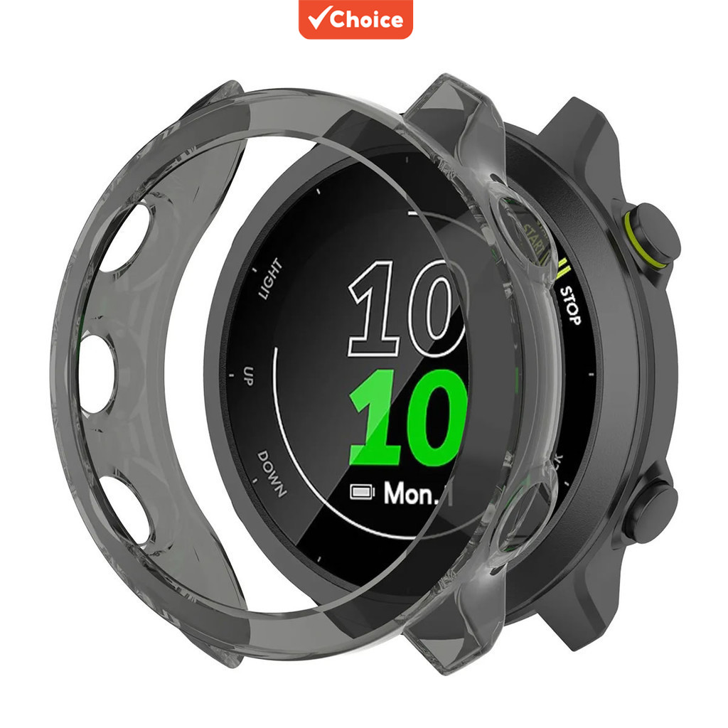 เคสฝาหลังที่เข้ากันได้กับ Garmin Forerunner 55 + กระจกกันรอยหน้าจอ