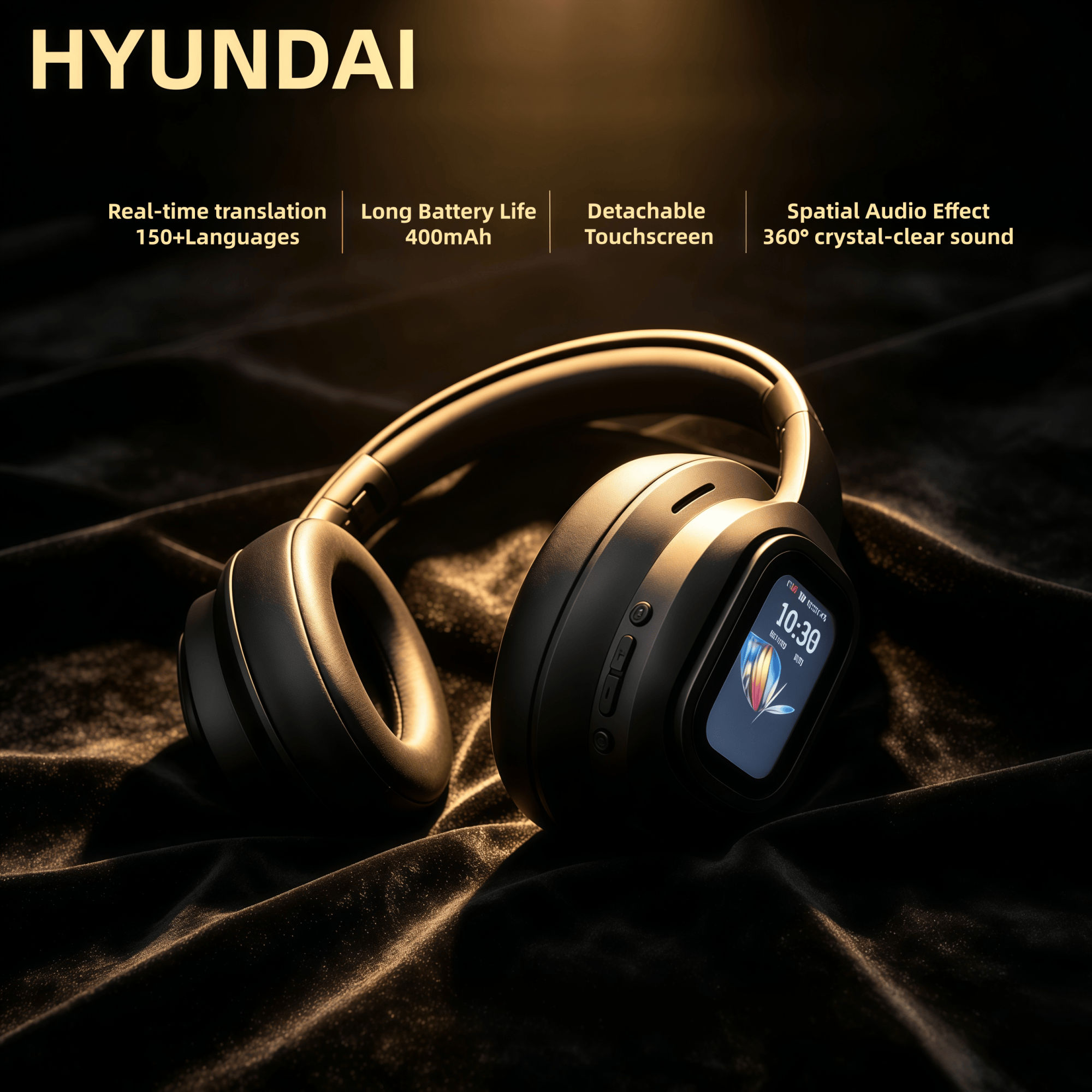 HYUNDAI X1PRO หูฟังหูฟังบลูทูธ AI ชุดหูฟังการแปลแบบเรียลไทม์ 150 ภาษา ENC Clear Calls การออกแบบตามหล