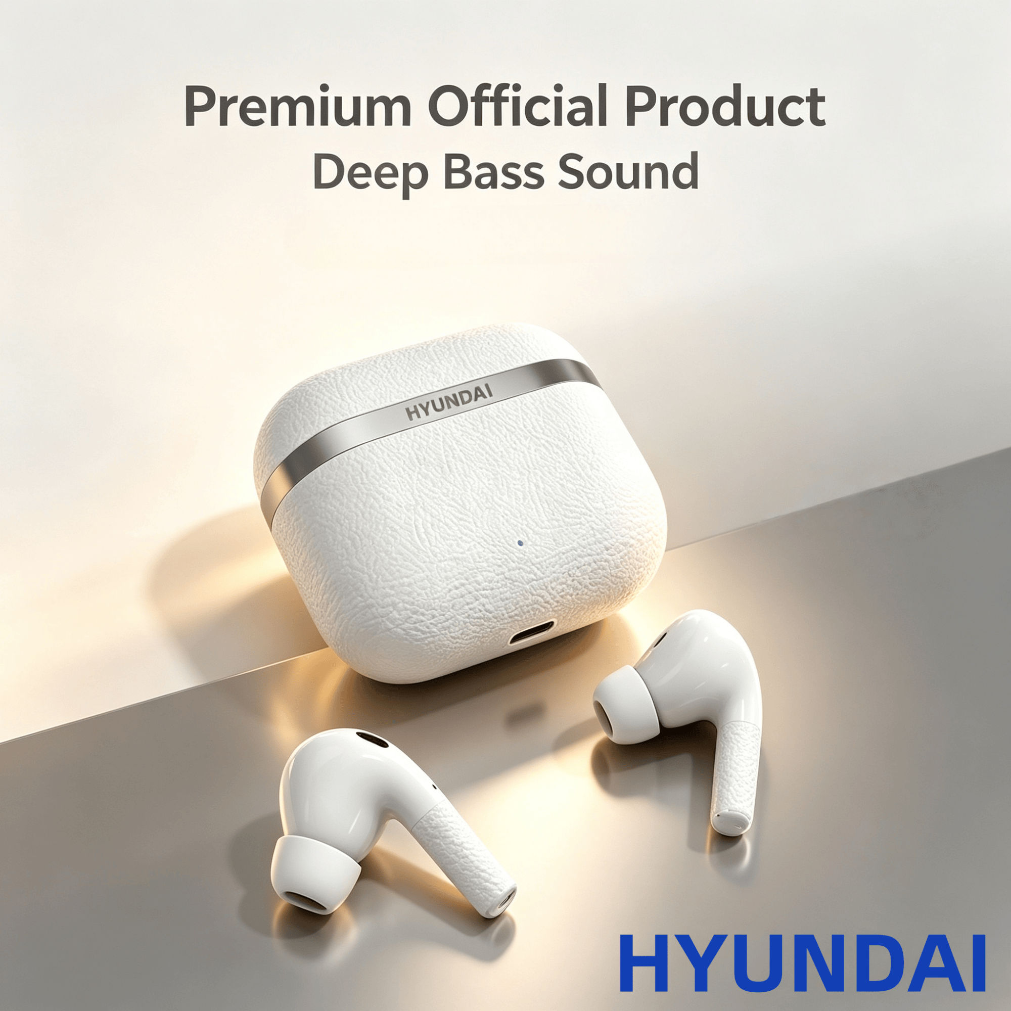 HYUNDAI T02Plus หูฟัง TWS หูฟังไร้สายขาตั้งโทรศัพท์บลูทูธ 5.4 น้ําหนักเบาออกแบบหูฟังใสโทรชุดหูฟังเพล