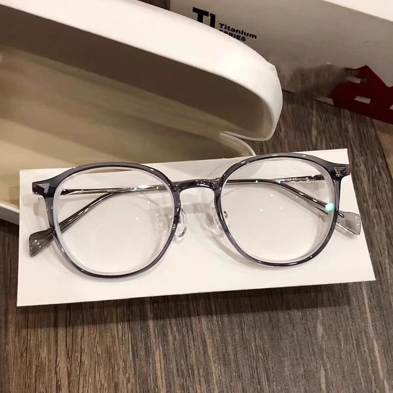 แว่นตาแฟชั่นกรอบวงรี น้ําหนักเบา สไตล์เกาหลี ป้องกันแสงสีฟ้า ไม่มีค่าสายตา - รูปที่ 7