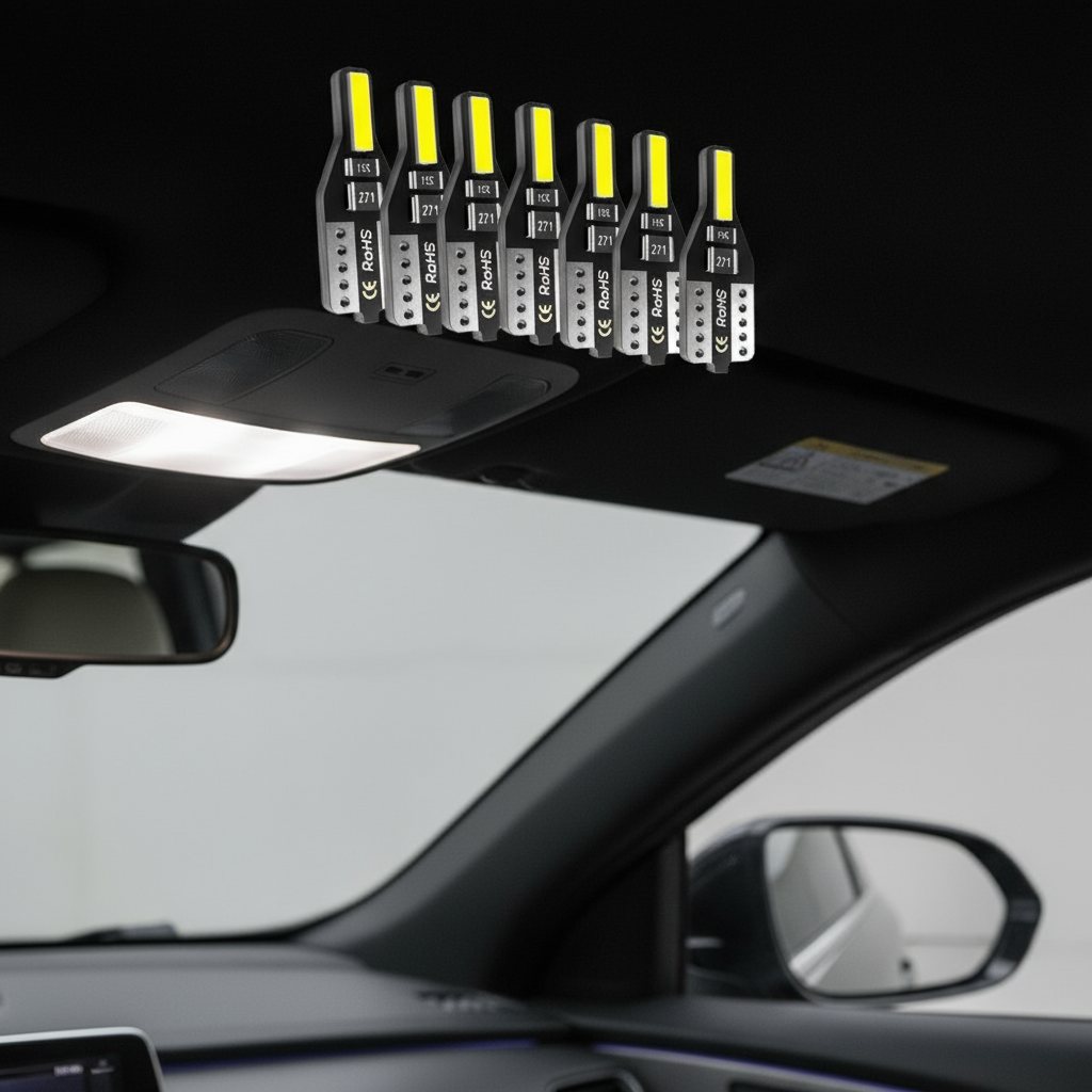 หลอดไฟ LED T10 Canbus Error Free สําหรับตกแต่งภายในรถยนต์ 4 ชิ้น W5W 194 168 ไฟข้างรถยนต์สําหรับรถยน