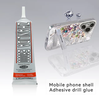 E6000 Super กาว Zhanlida 25/50/110ML โปร่งใสเครื่องประดับตกแต่งกาวกาว Sticky เจาะ Rhinestone สําหรับ Bonding & DIY