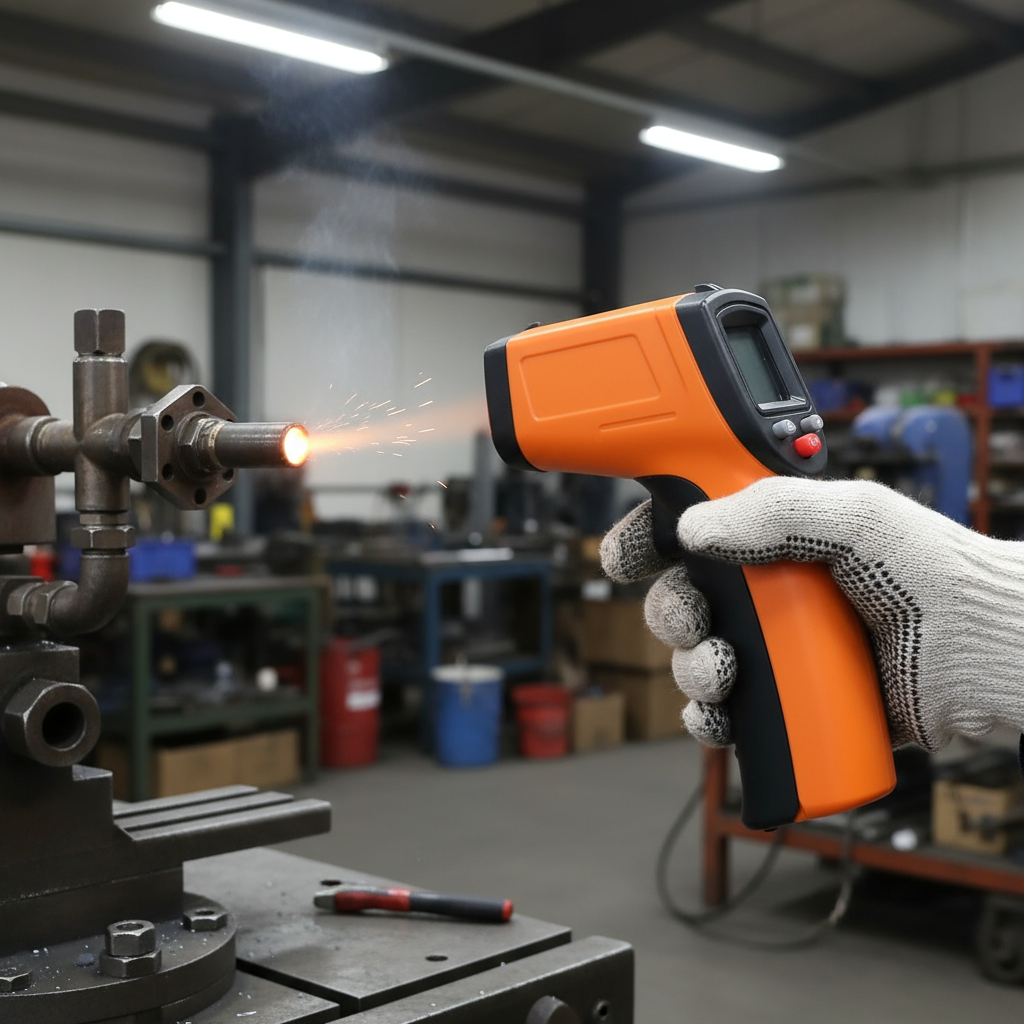 เทอร์โมมิเตอร์ดิจิตอลอินฟราเรด ULIFE พร้อมเลเซอร์ สําหรับตรวจสอบอุณหภูมิอุตสาหกรรมและห้องครัว -55 ถึ