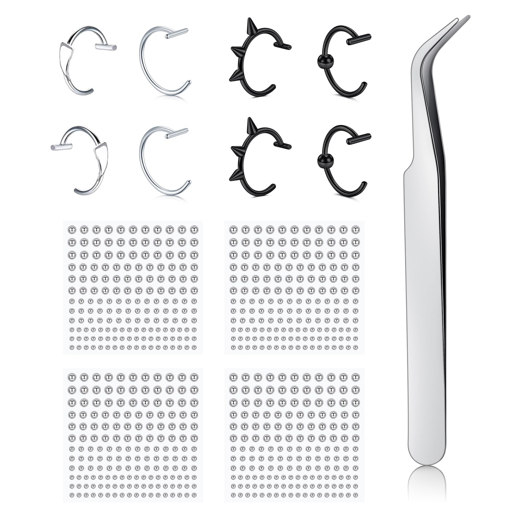 Clip-on Lip Cuffs Snake Bite Nose Rings Non-piercing Body Jewelry Vampire Style