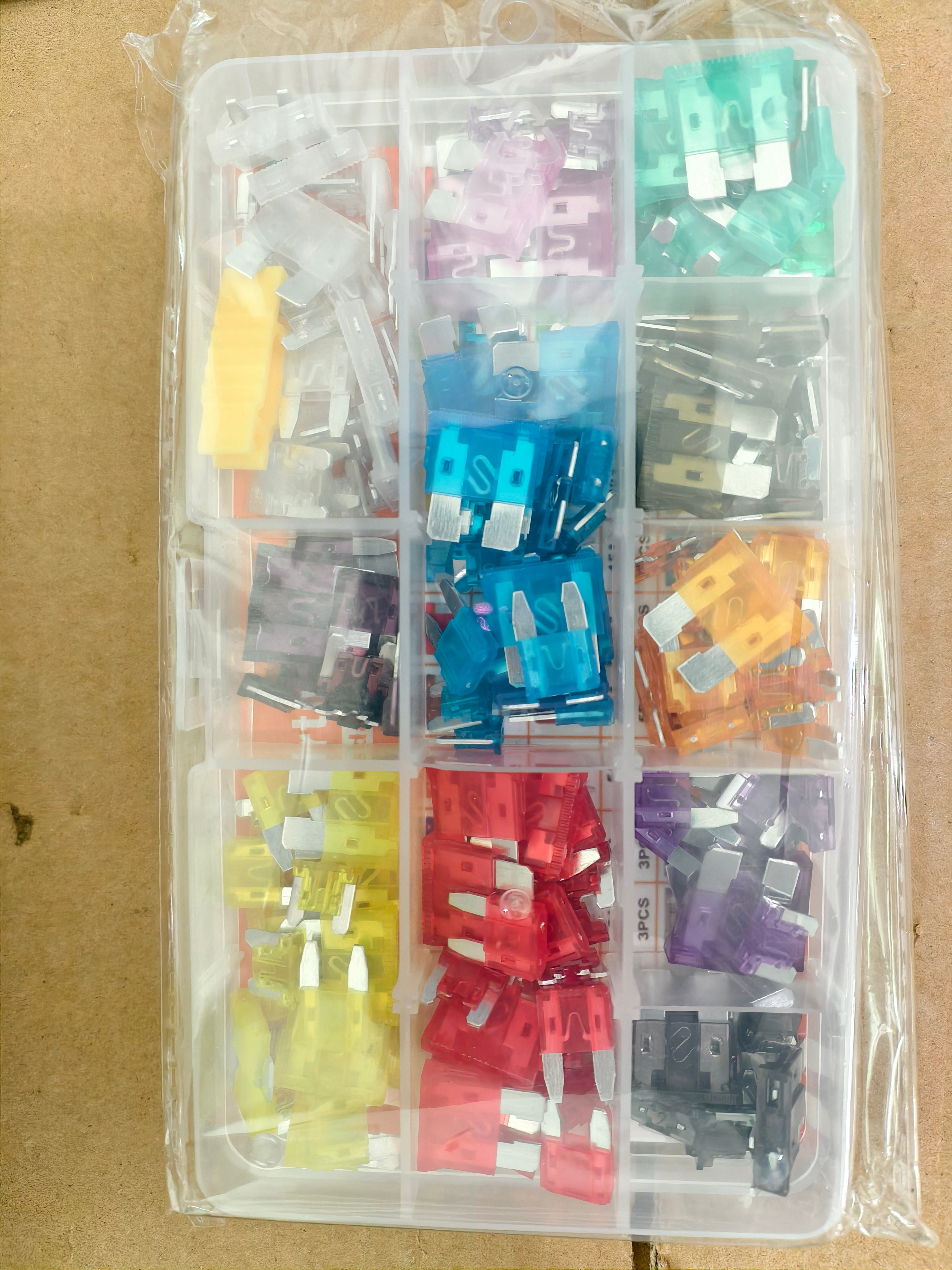 Standard Mini 272 ชิ้น Low Profile Blade Fuse Assortment Kit สําหรับรถยนต์รถบรรทุกเรือ Suv