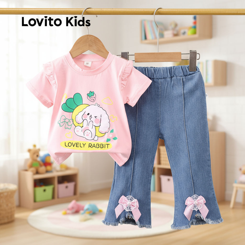 NS119-OCT25-C-Butterfly Patchwork Jeans Set-PSNS119BK230