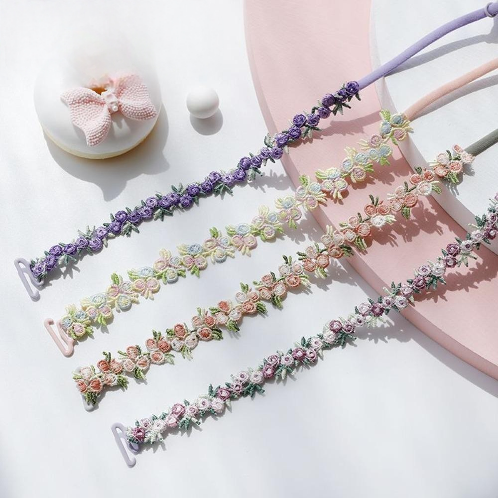 1คู่สายรัดชุดชั้นในลายดอกไม้สีเหลืองนุ่มปรับลื่นโพลีเอสเตอร์ชุดชั้นในสายรัดสําหรับงานแต่งงานชุด