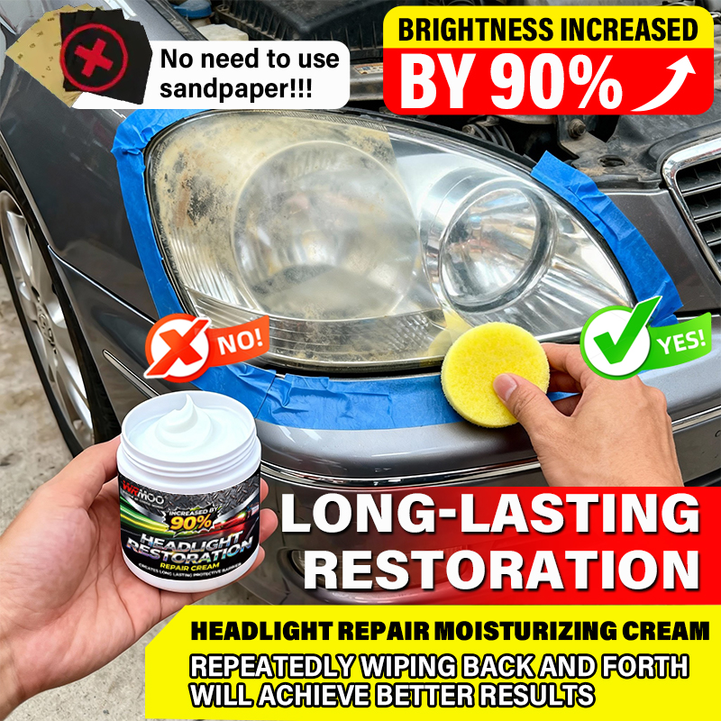 Nano Headlight Restoration Paste Polish Cream Headlight Cleaner Restorer UV Protect