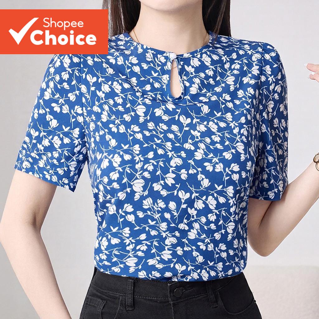 ผู้หญิง Boho เสื้อ Hollow Blue เสื้อ L150AD999