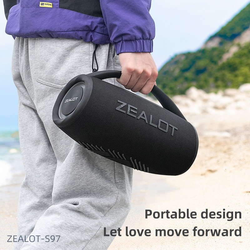 ZEALOT S97 ลําโพงพกพาขนาดเล็ก 16000mAh แบตเตอรี่ใช้งานได้นาน 80W มาตรฐานกันน้ํา IP67 รองรับการ์ด TF 