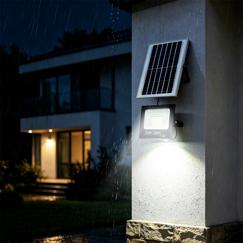 Vip 350w ไฟน้ําท่วมพลังงานแสงอาทิตย์แยกแผง Ip65 กันน้ํากลางแจ้ง LED Night Security แสง