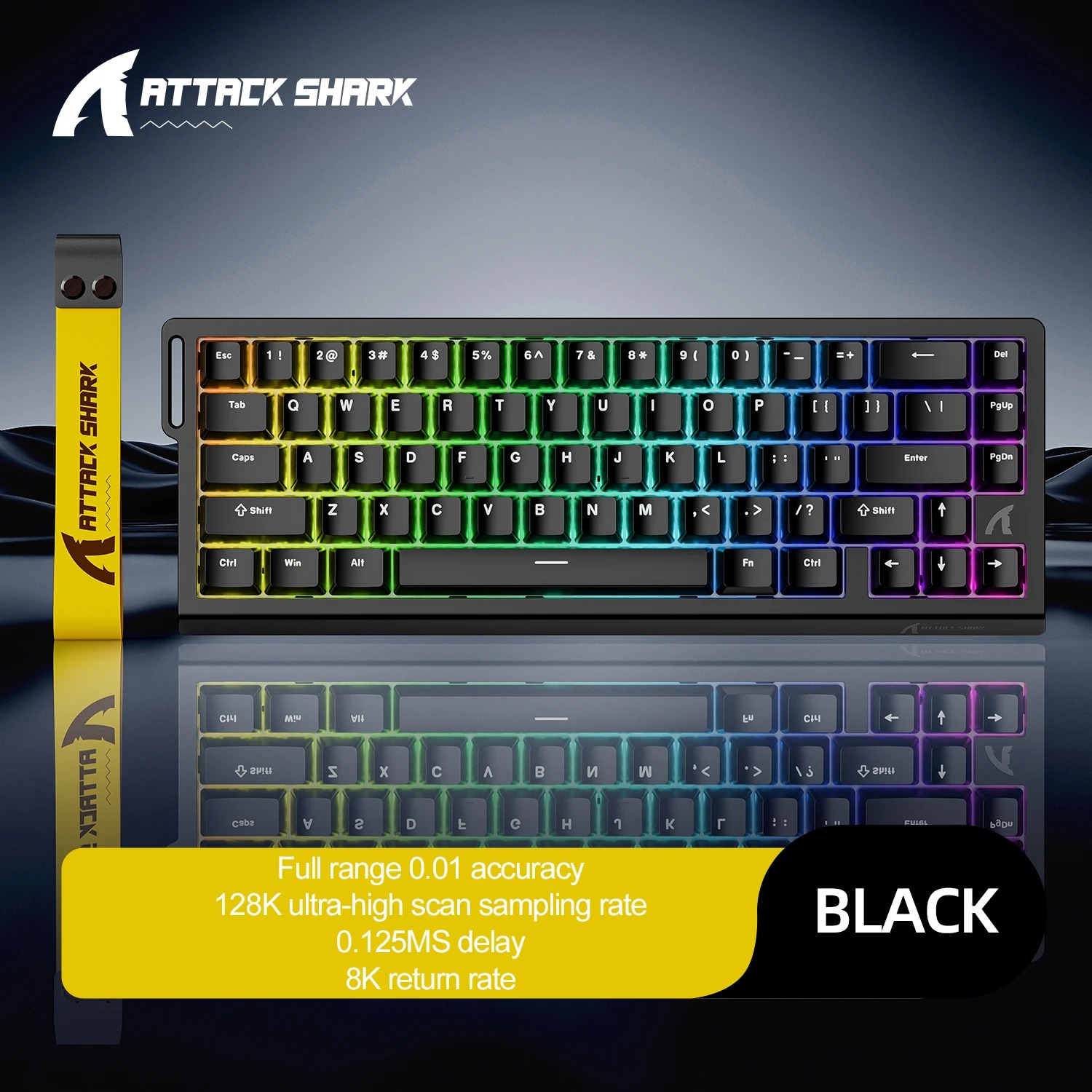 คีย์บอร์ดแม่เหล็ก ATTACK SHARK X68HE 8K Polling สําหรับพีซีและแล็ปท็อป
