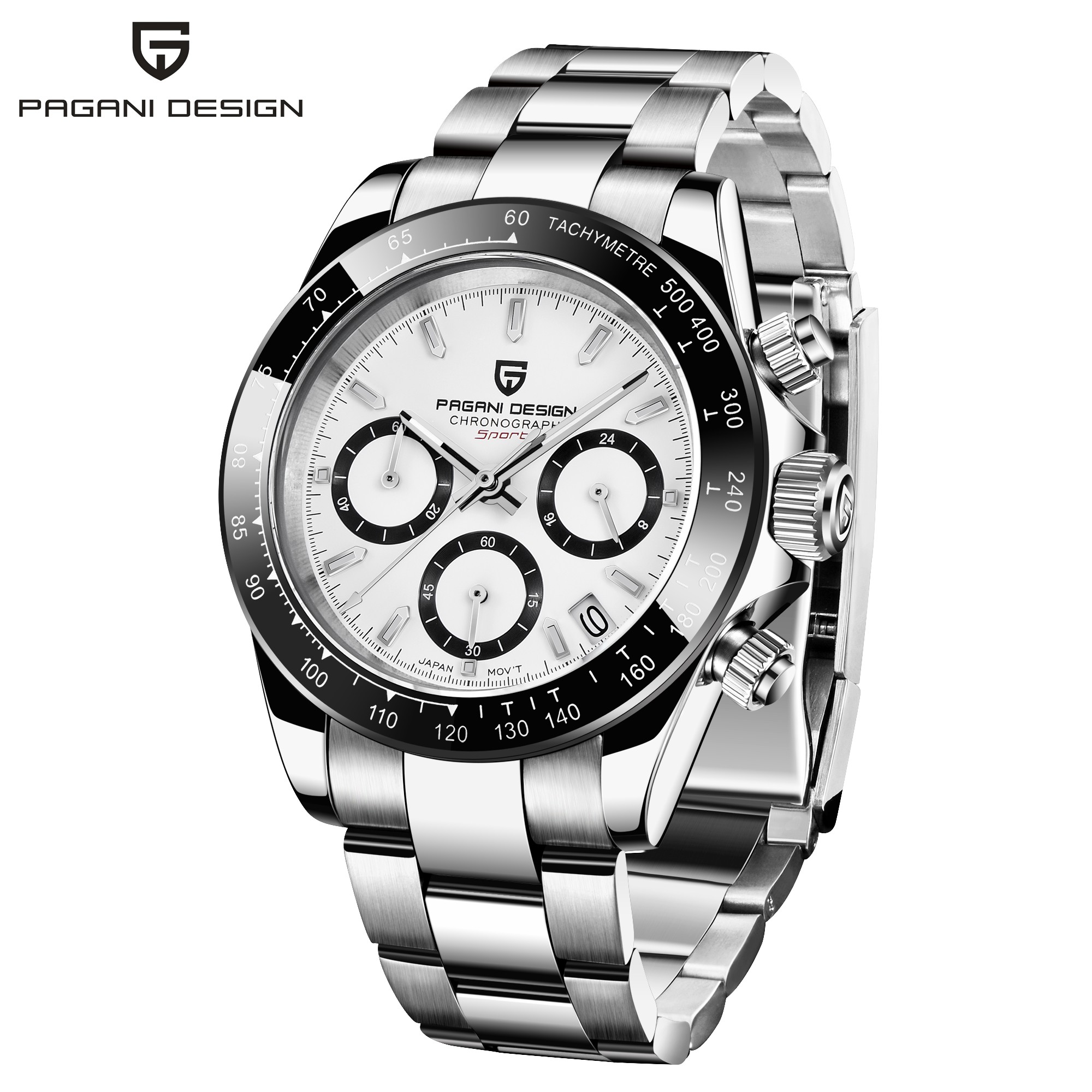 PAGANI DESIGN VK63 Mens Stainless Steel Chronograph Quartz Watch การเคลื่อนไหวของญี่ปุ่นกันน้ํา 2026