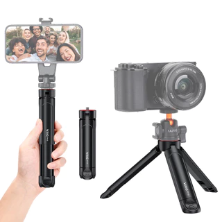 Uurig TP05 ขยายมินิกล้องขาตั้งกล้อง,แบบพกพา Selfie Stick Handle Grip เดสก์ท็อปเว็บแคมขาตั้ง 1/4 "สกรูสําหรับ DSLR เว็บแคมผู้ถือโทรศัพท์ Selfie Stick Vlog ขาตั้งกล้อง