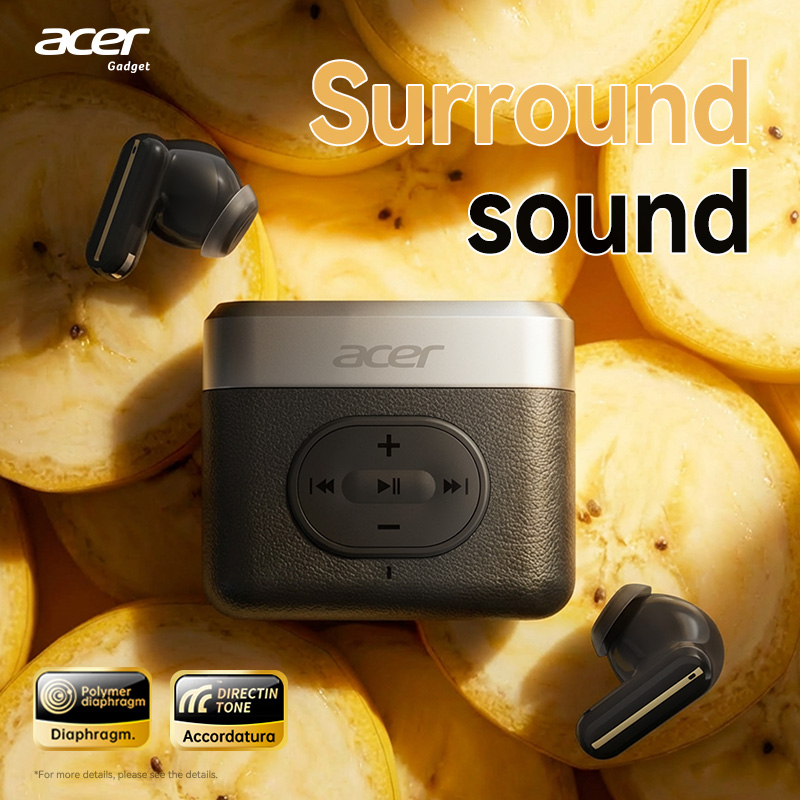 Acer OHR806 หูฟัง TWS หูฟังบลูทูธ 5.4 ไร้สาย Latency ต่ําสําหรับเล่นเกมกีฬาชุดหูฟังหูฟังพร้อมไมโครโฟ